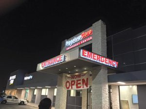Custom storefront channel letters lighted